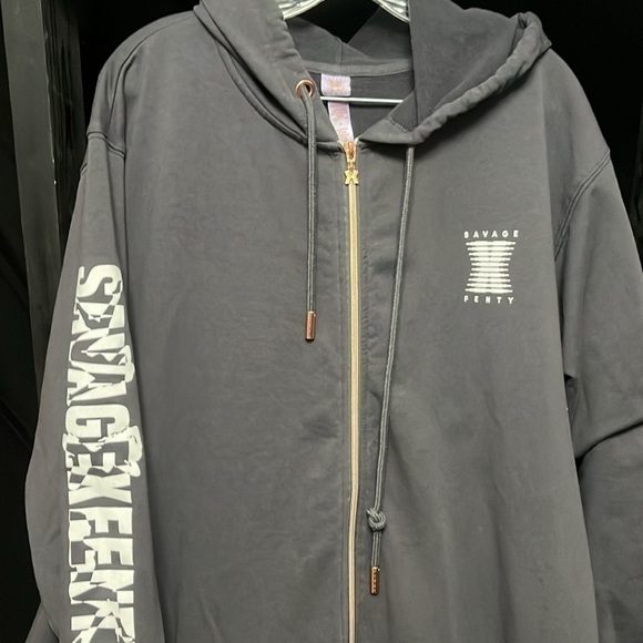 Savage X Fenty - Forever Savage Showgirl Hooded Gray Onesie - Picture 6 of 9